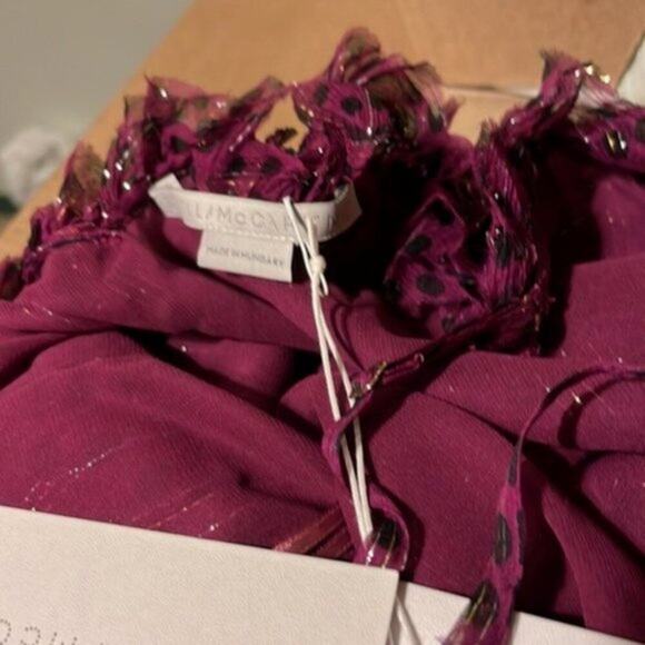 Stella McCartney Women Polka Dot Blouse raspberry colored size 6 - Picture 6 of 12